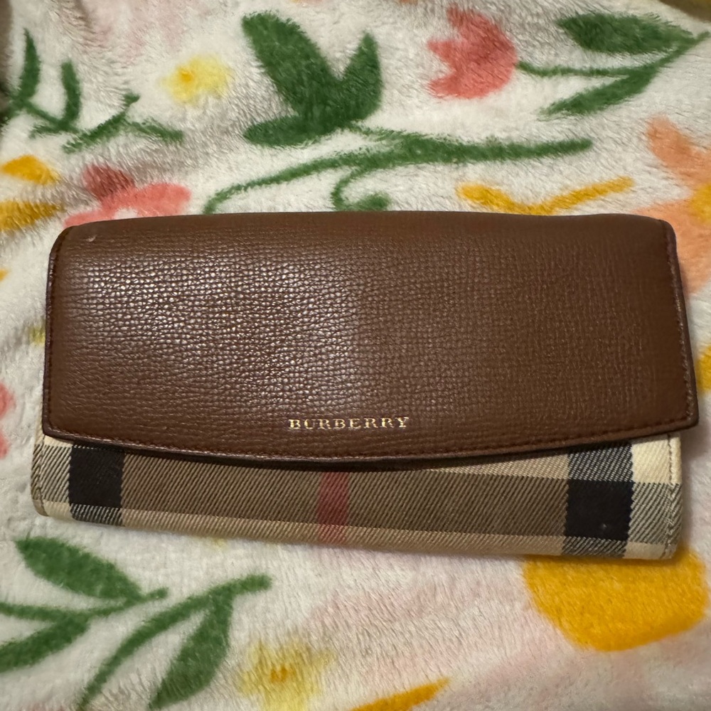 Burberry Brown and Cream Wallet